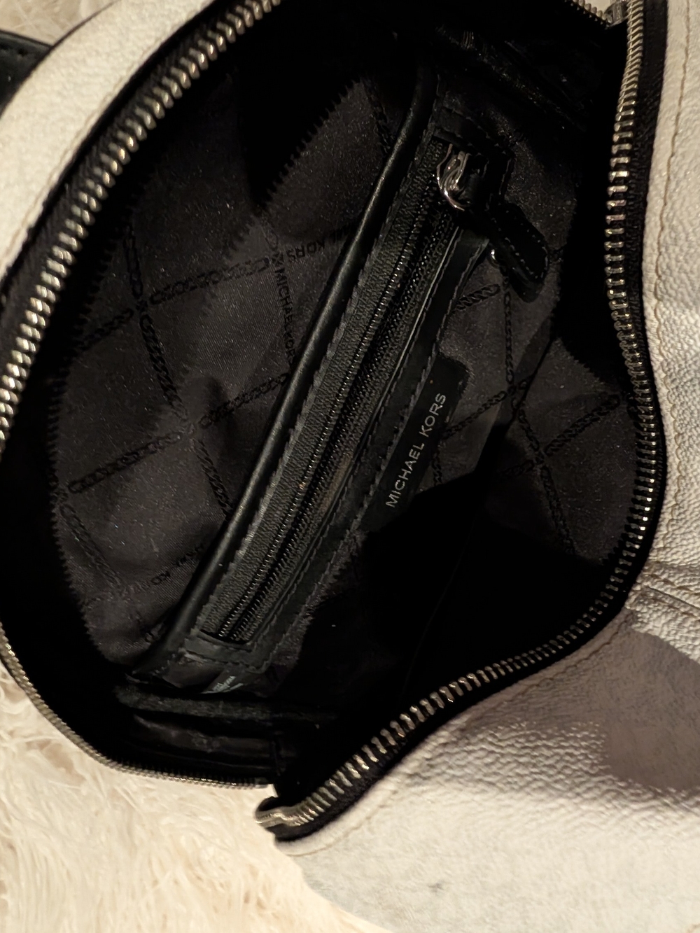 Michael Kors Black Logo Print Backpack - Picture 6 of 14